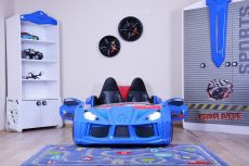 Дитяче ліжко машина MUSVENUS AUDI blue 190х90 см